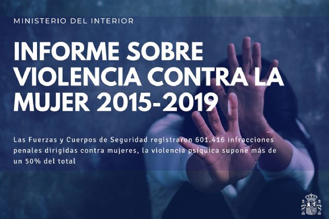 Las Fuerzas y Cuerpos de Seguridad registraron 601.416 infracciones penales dirigidas contra mujeres entre 2015 y 2019 - 1, Foto 1