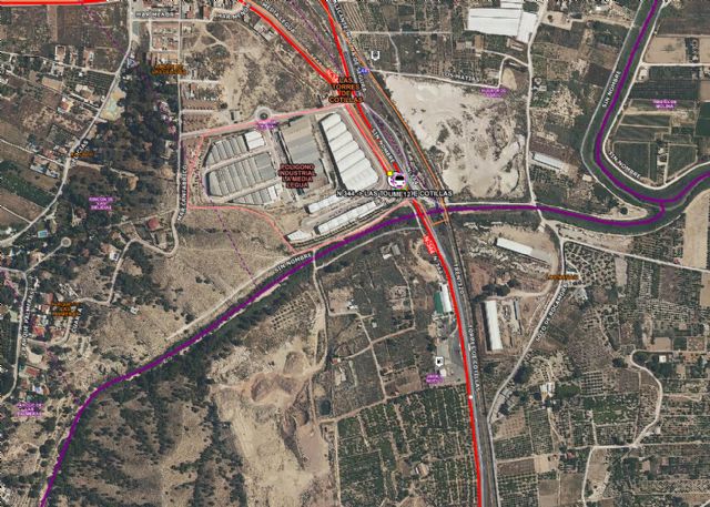 Un ciclista herido tras una caída sufrida en la N-344 en Las Torres de Cotillas - 1, Foto 1