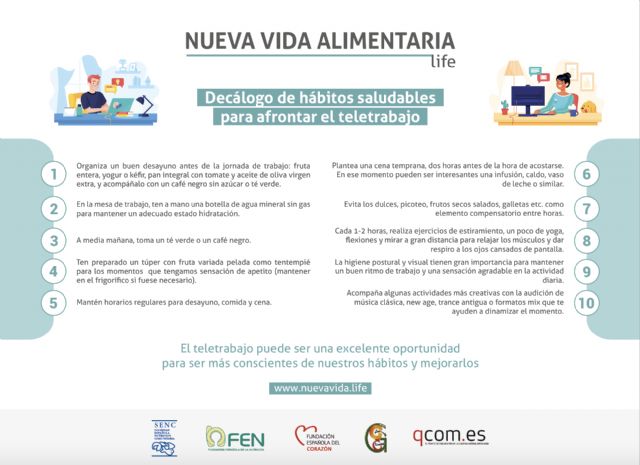 La iniciativa Nueva Vida Alimentaria ofrece un decálogo para afrontar el teletrabajo de forma saludable - 1, Foto 1