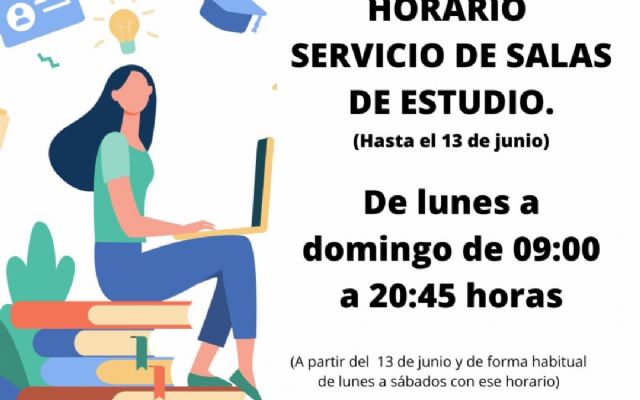 La biblioteca de San Javier abre de lunes a domingo de 09:00 a 20:45 hasta el 13 de junio - 1, Foto 1