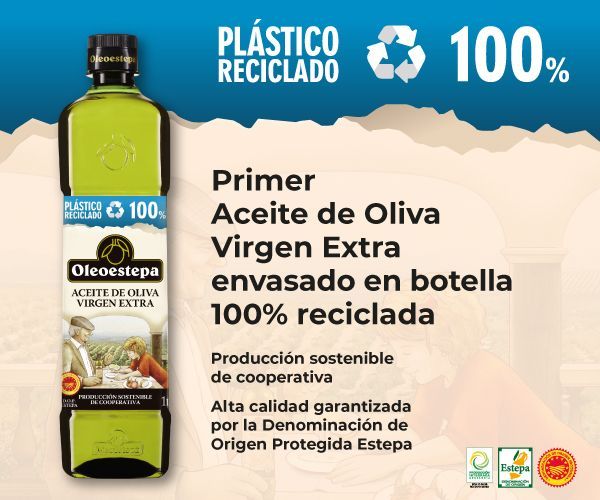 Oleoestepa lanza el primer aceite de oliva virgen extra en botella fabricada íntegramente con plástico reciclado - 1, Foto 1