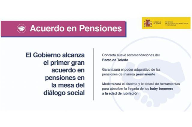 El Gobierno firma con los interlocutores sociales ​el primer gran pacto sobre pensiones en el marco del diálogo social desde el año 2011 - 1, Foto 1