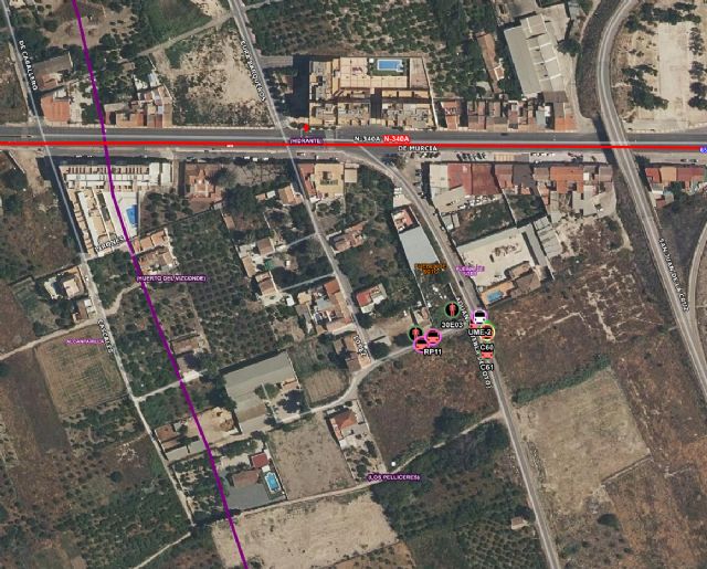 Incendio de vegetación en huertos abandonados en la Puebla de Soto - 1, Foto 1