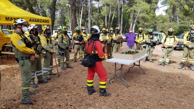 La Unidad Militar de Emergencias y operativos adscritos al Plan Infomur entrenan en Sierra Espua para luchar contra posibles incendios forestales - 16