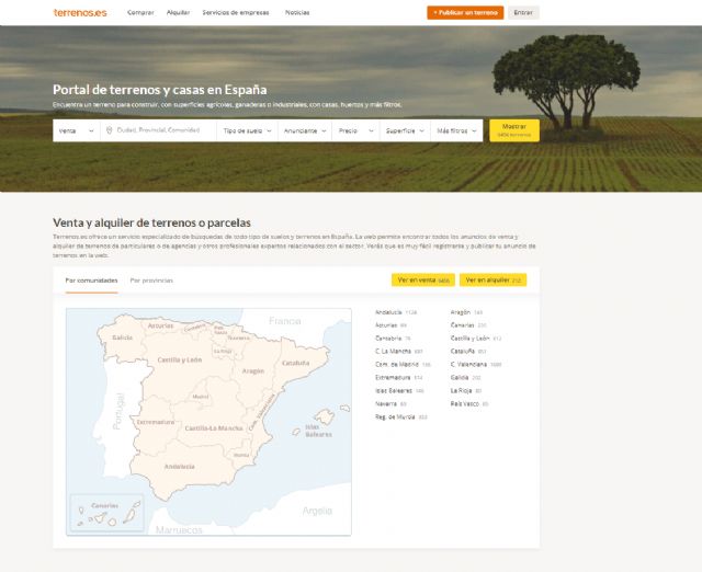 Terrenos.es: nace un buscador web especializado en solares, parcelas, fincas y terrenos en venta en España - 1, Foto 1