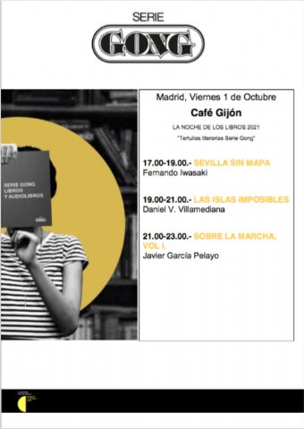 Serie Gong en La Noche de los Libros 2021 con tres de sus escritores en el Café Gijón de Madrid - 1, Foto 1
