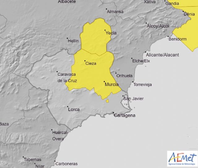 La Agencia Estatal de Meteorología emite para hoy aviso amarillo de fenómenos meteorológicos adversos por vientos en la Región de Murcia - 1, Foto 1
