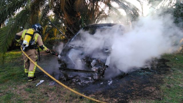 Accidente de tráfico con incendio de vehículo en el Alamillo - 1, Foto 1