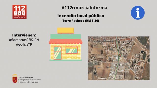 Extinguido el incendio declarado en un local público en Torre Pacheco - 1, Foto 1