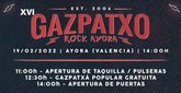 El próximo 19 de febrero vuelve a Ayora (Valencia) el Gazpatxo Rock para celebrar su decimosexta edición