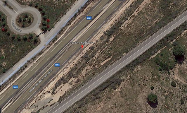 Aparatoso accidente en la RM-1 a la altura de la pedanía El Mirador - 1, Foto 1