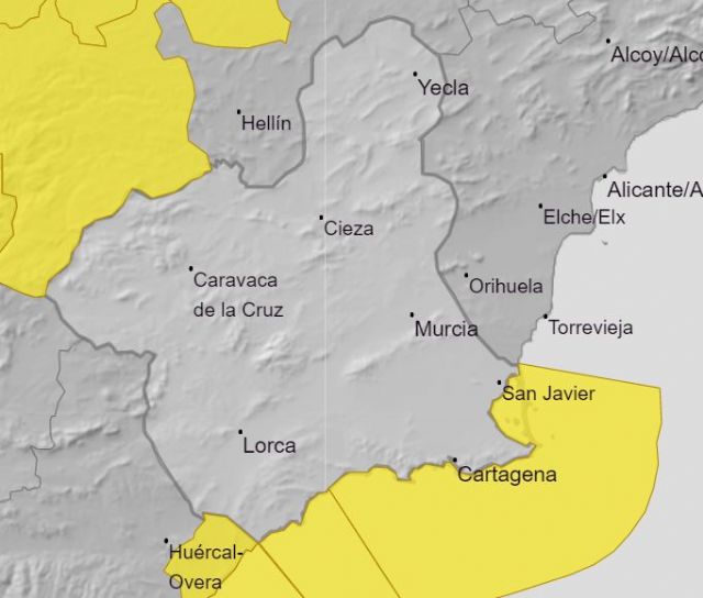 Meteorología mantiene sus avisos de fenómenos meteorológicos adversos de nivel amarillo por fenómenos costeros en la Región de Murcia - 1, Foto 1