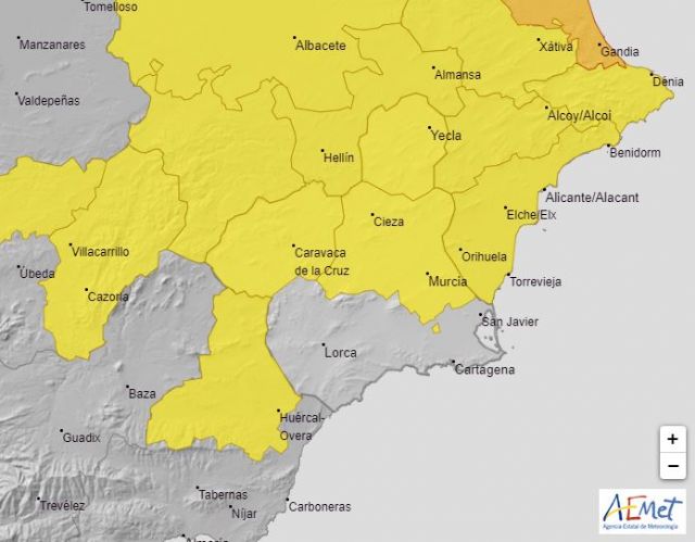 Meteorología mantiene sus avisos de nivel amarillo por lluvia y tormentas para esta tarde y noche, en el Noroeste, Altiplano y Vega del Segura - 1, Foto 1
