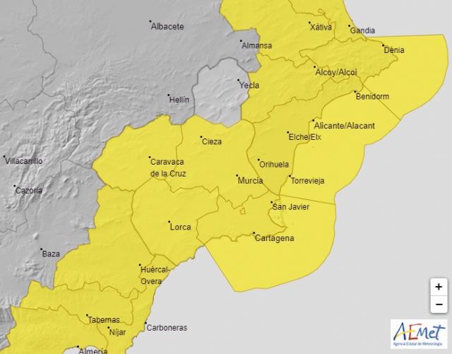 ACTUALIZACIÓN. Meteorología advierte de lluvia 30 litros en una hora y emite aviso de nivel naranja para el Campo de Cartagena y Mazarrón - 1, Foto 1