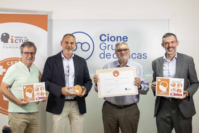 Cione recibe la certificación de Espacio cerebroprotegido por la Fundación Freno al Ictus - 1, Foto 1