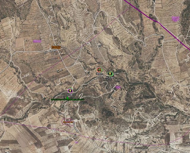 Efectivos del Plan Infomur han sido movilizados a un incendio en una rambla en el Campo de Ricote - 1, Foto 1