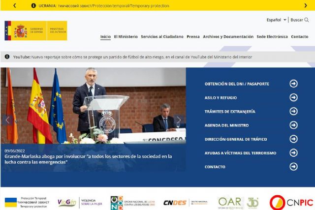 El Ministerio del Interior lanza una nueva página web más accesible y segura - 1, Foto 1