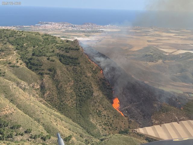 Incendio forestal en Mazarrón, Foto 1