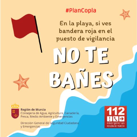 Los puestos de vigilancia de playas del Plan Copla han abierto con bandera roja en 5 playas de La Manga (San Javier) - 1, Foto 1