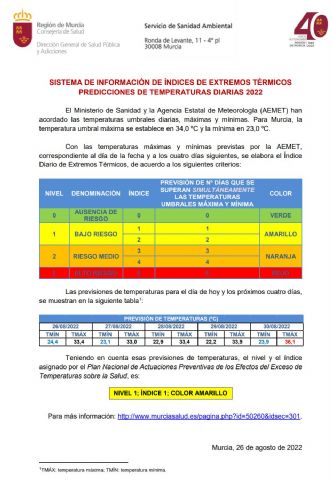 Plan de Acciones Preventivas de los Efectos del Exceso de Temperaturas en la Salud - 1, Foto 1