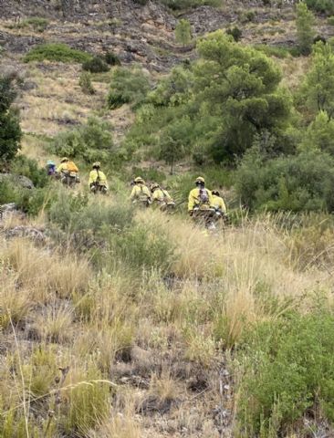Actualización de efectivos que trabajan en la extinción del incendio forestal de sierra larga - 1, Foto 1