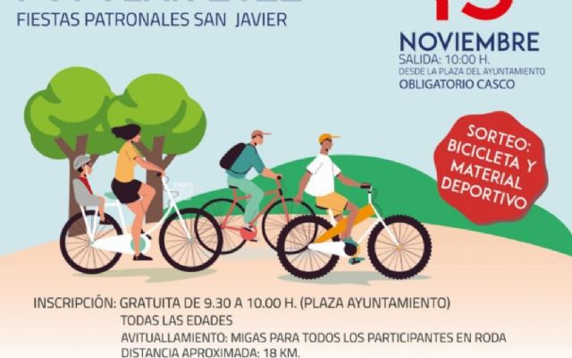 Vuelve la fiesta de la bicicleta con la Marcha Ciclista Popular Fiestas de San Javier - 1, Foto 1