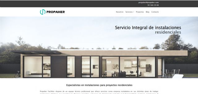 Propaher Facilities lanza una página web orientada a las instalaciones residenciales gracias a las ayudas del Kit Digital - 1, Foto 1