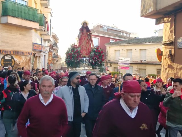 Ms de 15.000 personas participan en la jornada de romera de Santa Eulalia de Mrida, Patrona de Totana, que regresa a su santuario en Sierra Espua - 2