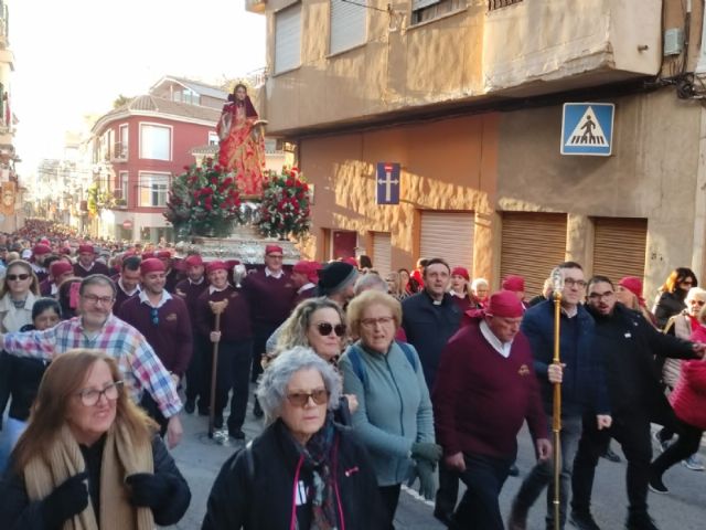 Ms de 15.000 personas participan en la jornada de romera de Santa Eulalia de Mrida, Patrona de Totana, que regresa a su santuario en Sierra Espua - 18