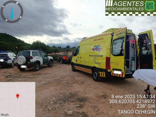 Trasladan al hospital al conductor de un quad accidentado en Bullas - 1, Foto 1