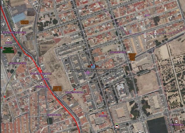 Dos heridos en accidente de tráfico en la calle Ramón y Cajal de Cartagena - 1, Foto 1