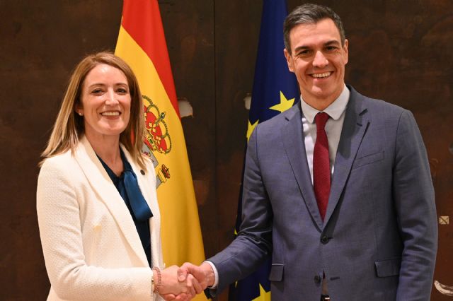 El presidente Sánchez se reúne con la presidenta del Parlamento Europeo, Roberta Metsola - 1, Foto 1
