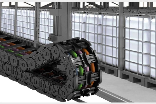 Cadena portacables igus con un cordón de acero como guía para la manipulación de materiales - 1, Foto 1