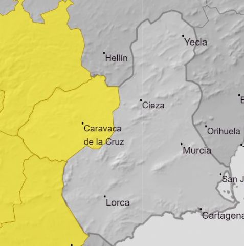 Meteorología establece para hoy aviso de nivel amarillo por nevadas en el Noroeste de la Región de Murcia - 1, Foto 1
