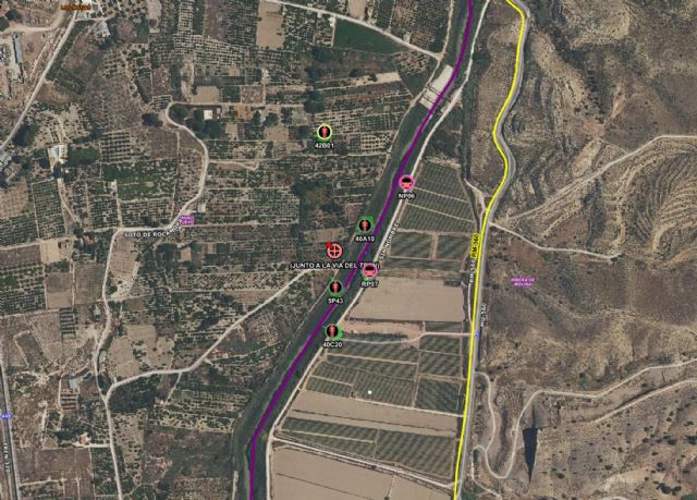 Incendio en ambos márgenes del río Segura, cerca de la Contraparada - 1, Foto 1