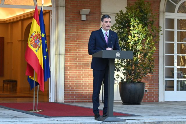 Declaración institucional del presidente del Gobierno, Pedro Sánchez, en la que anuncia los cambios en su Gobierno Foto: Moncloa/Javier Amescua, Foto 1