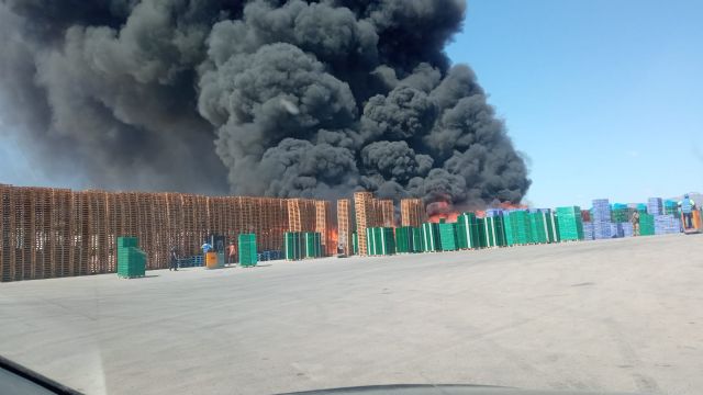 Incendio en una empresa de Balsapintada, Fuente Álamo - 1, Foto 1