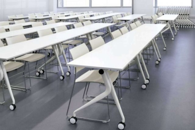 Mesas móviles de oficina para espacios multitarea, con OfficeDeco - 1, Foto 1