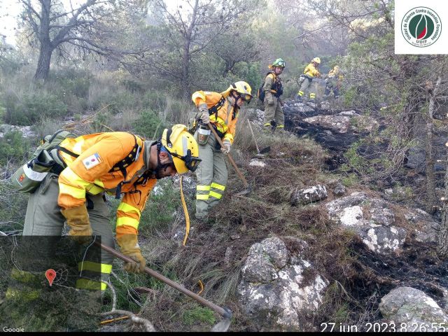 Trabajos en el incendio de la Sierra de la Pila (Fortuna) - 1, Foto 1