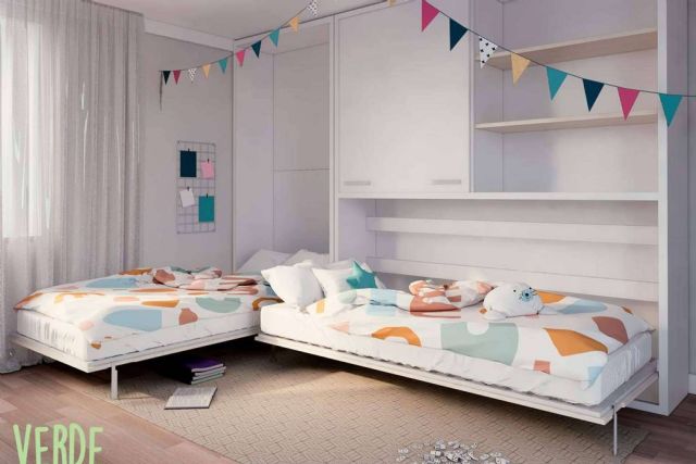 Verde Limón Muebles dispone de camas abatibles para habitaciones juveniles con poco espacio - 1, Foto 1