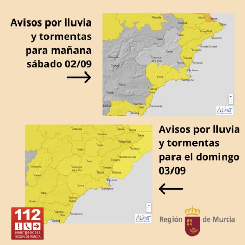 Meteorología mantiene aviso de lluvias de hasta 25 litros en una hora y tormentas a partir de esta tarde y hasta el domingo - 1, Foto 1