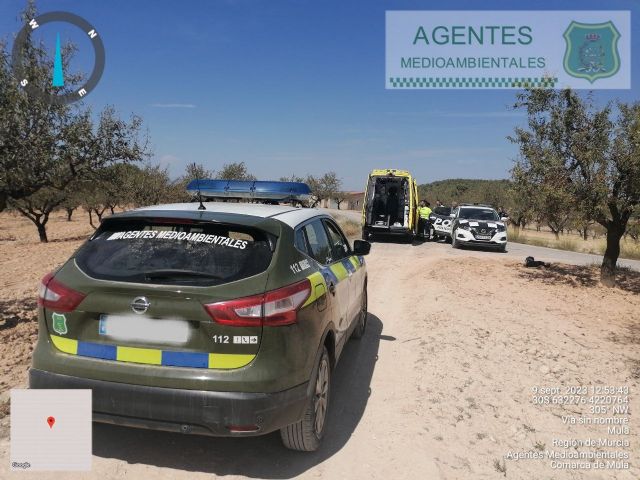 Servicios de emergencias rescatan a un motorista herido en Ricote - 1, Foto 1