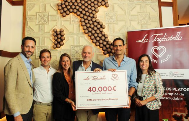 La Tagliatella celebra el primer aniversario de su iniciativa ‘Cuore Felice’ entregando la aportación de 40.000€ para investigación al Cima Universidad de Navarra - 1, Foto 1
