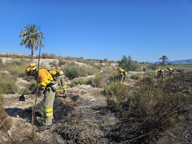 Incendio de cañas y matorral en la RM-414, Abanilla - 1, Foto 1