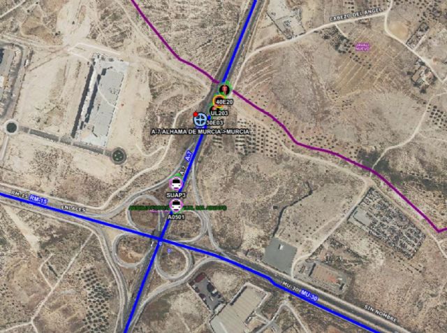 Varias personas han tenido que ser evacuadas, tras resultar heridas en una colisión múltiple en la A-7 dirección Murcia, Alcantarilla - 1, Foto 1
