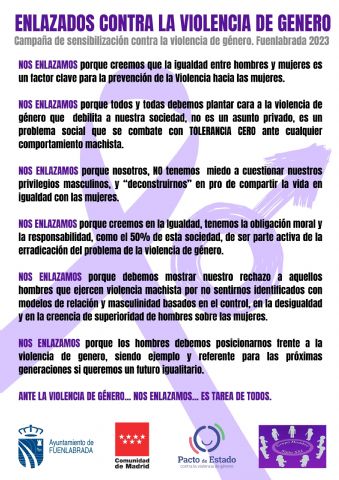 Fuenlabrada lanza la campaña “Enlazados contra la Violencia de Género” con motivo del 25-N - 1, Foto 1
