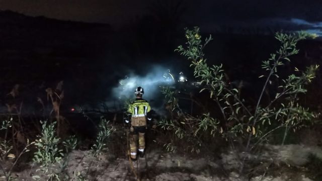 Incendio de vegetación y desechos en una rambla en Villanueva del Río Segura - 1, Foto 1