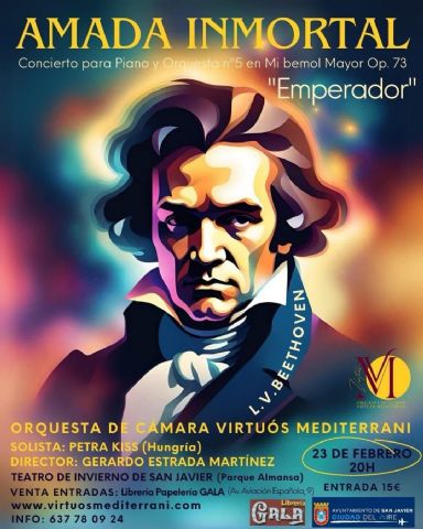La Orquesta Vituós Mediterrani trae a San Javier el preestreno de su concierto para piano de Beethoven Amada Inmortal - 1, Foto 1