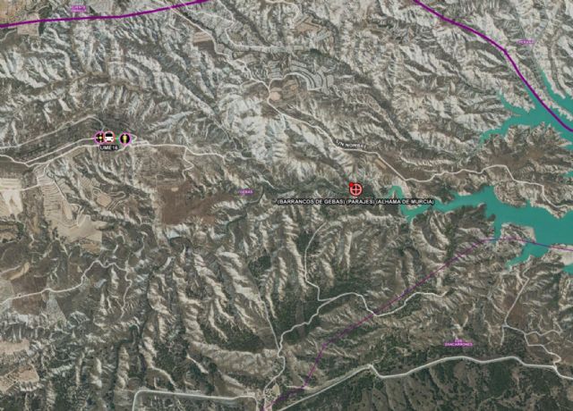 Rescatan a una senderista accidentada en las inmediaciones del Embalse de Algeciras, Alhama, Foto 1