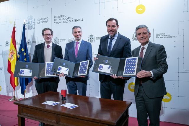 Óscar Puente preside la presentación del sello postal de Correos dedicado a las elecciones al Parlamento Europeo 2024 - 1, Foto 1